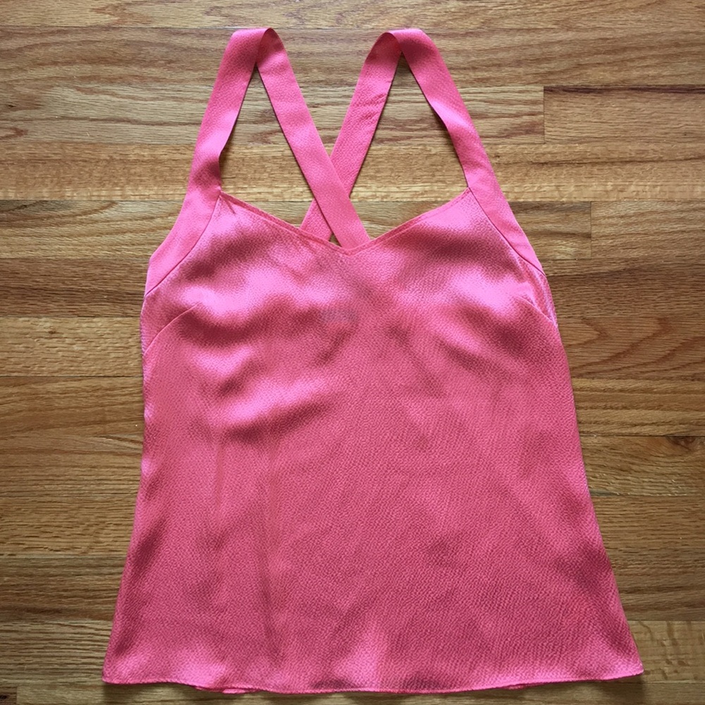 AMAZING PINK SILK J CREW CAMI BLOUSE